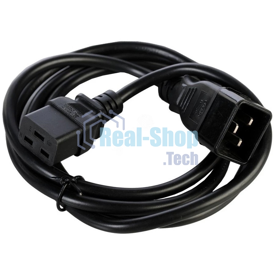 Шнур питания NTSS NTSS-PC19772 C19-Schuko проводник.:3x1.5мм2 3м 220/250В 16А черный