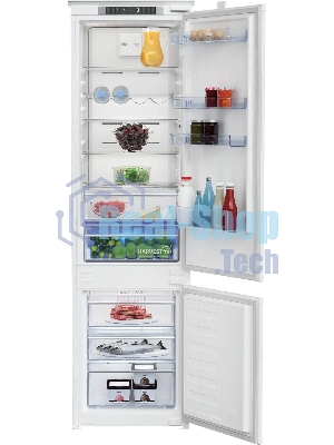 Встраиваемый холодильник Beko BCNA306E3S белый, 2 камеры, 215/69 л., морозилка снизу, No Frost