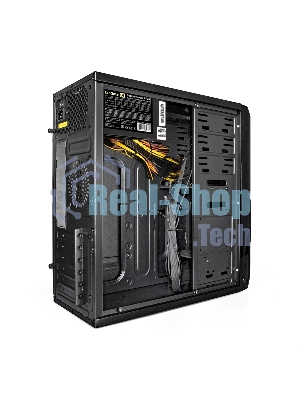 Компьютерный корпус ExeGate EX278396RUS Miditower ExeGate XP-329S Black, ATX, (XP400, Black,120мм), 2хUSB, Audio