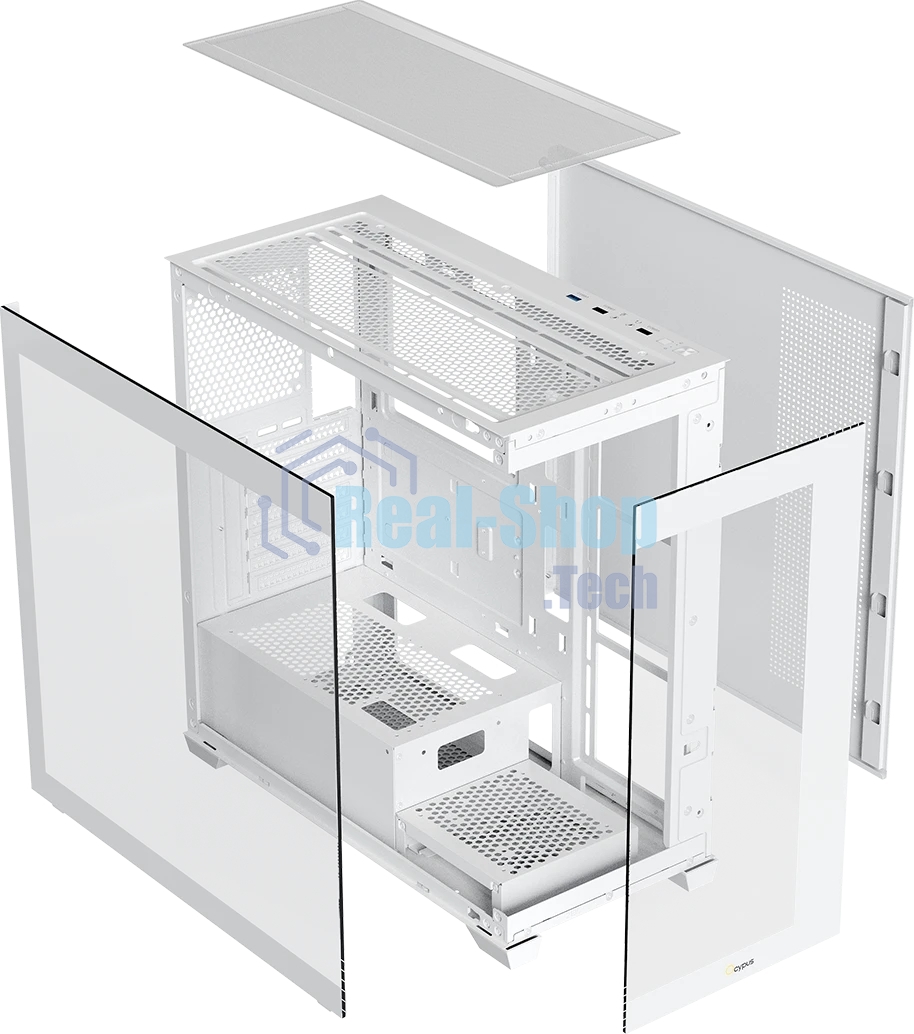 Компьютерный корпус Ocypus Gaммa C72 WH ARGB ATX/win/white/4 ARGB fans/no PSU/Tempered Glass