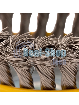 Щетка для УШМ Denzel 125 мм, Чашка, крученая нержавеющая проволока 0,5 мм, М14 746273