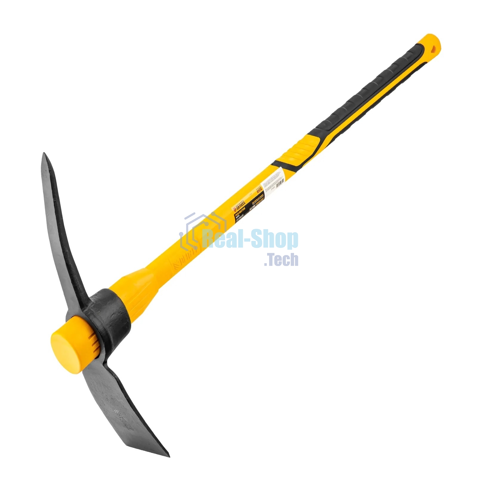 Кирка Denzel 2250 г, широкая, фиберглассовая обрезиненная рукоятка 900 мм