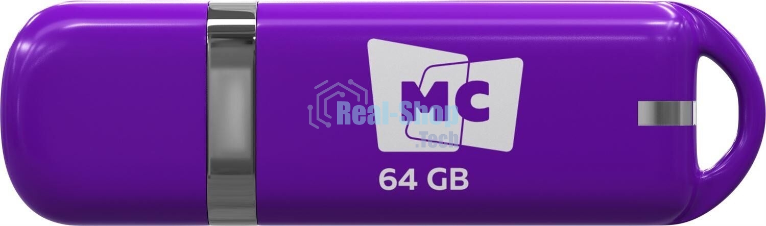 Флешка USB MORE CHOICE МФБ64 Purple (4620202558756), 64GB, USB 2.0, R/W 15/6, фиолетовый