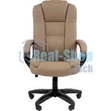 Кресло офисное Chairman 600 LT экопремиум бежевый чер.пласт