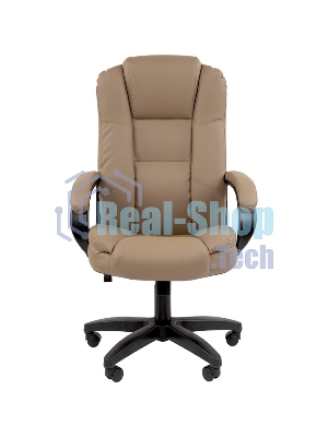Кресло Chairman 600 LT бежевый, экокожа, 120 кг