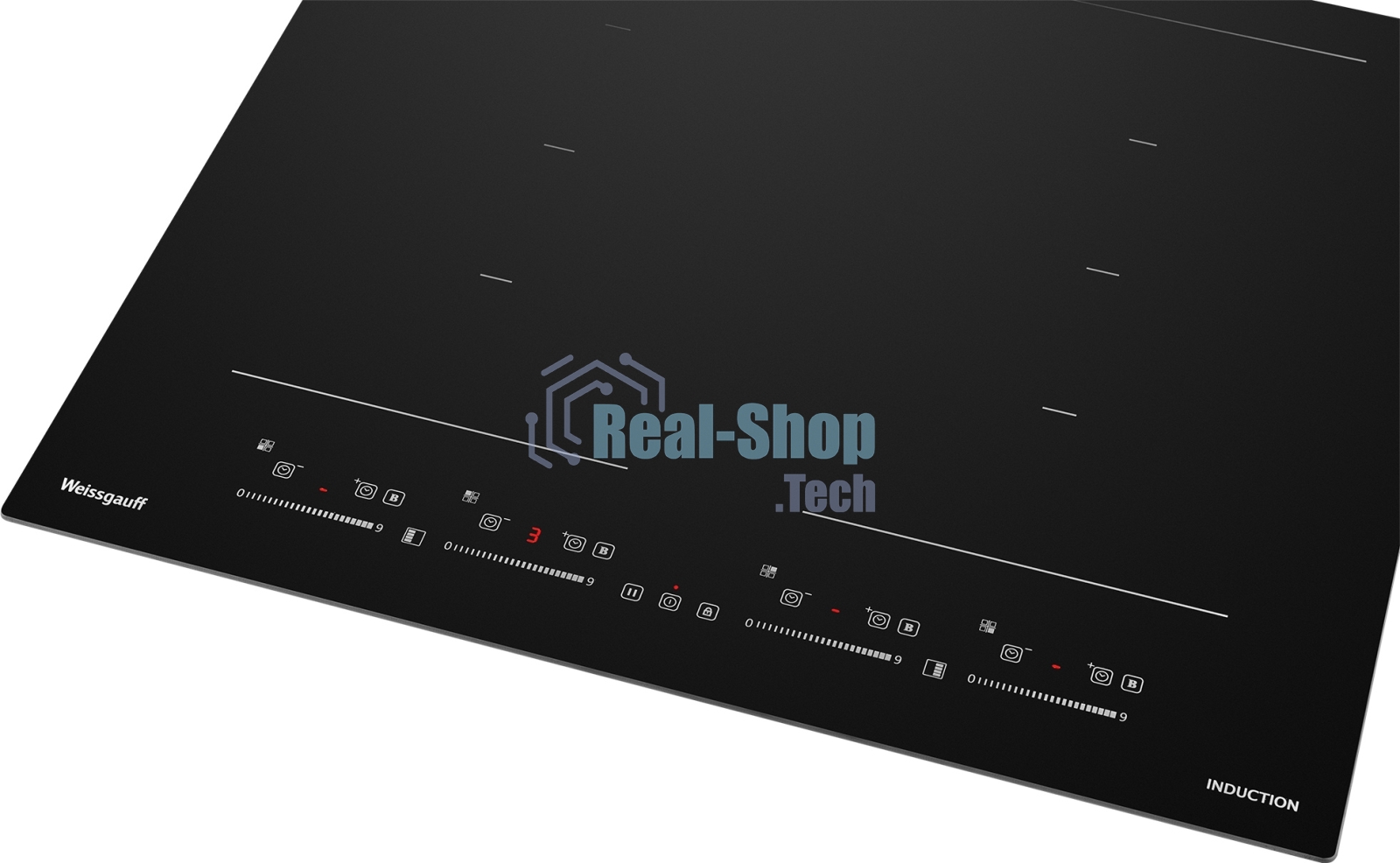 Индукционная варочная панель Weissgauff HI 649 Dual Flex независимая, черный