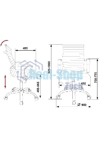 Кресло руководителя Бюрократ CH-883-LOW/BLACK черный, низкая спинка, искусственная кожа, крестовина хром