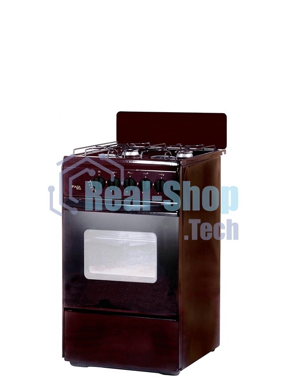 Плита газовая Лада Nova RG 24039 B коричневый, конфорок 4 газовых, духовка 50 л, 50 см x 85 см x 60 см