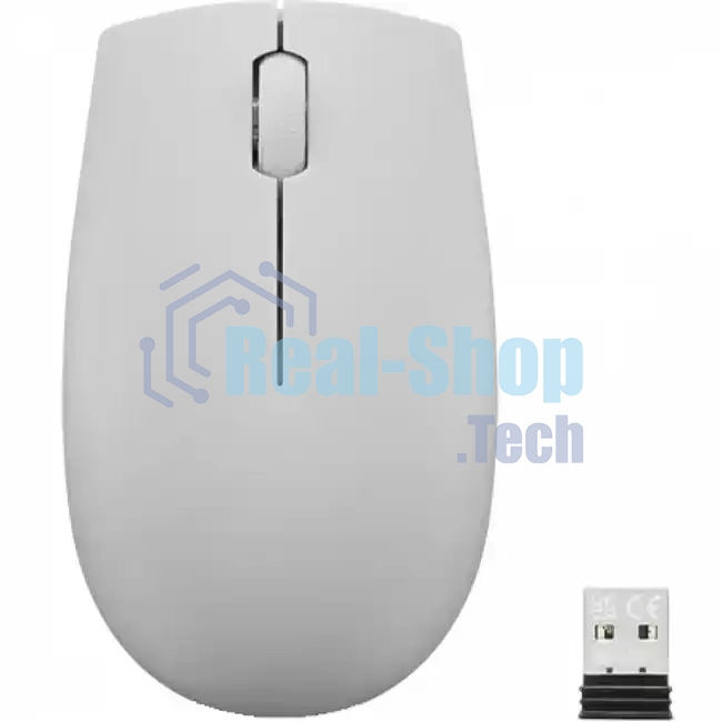 Мышь беспроводная Lenovo 300 серый, 1000 dpi, радиоканал, USB, кнопки - 3