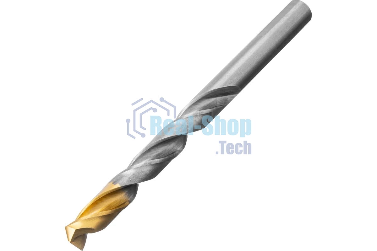 Набор сверл по металлу Denzel 1-10 мм, Р6М5-TiN, Golden Tip, 19 шт 723003