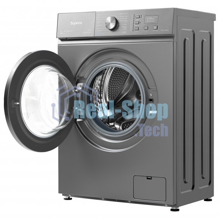 Стиральная машина Бирюса WM-SM510/10 M металлик, загрузка фронтальная 5 кг, 1000 об/мин, класс: А+++