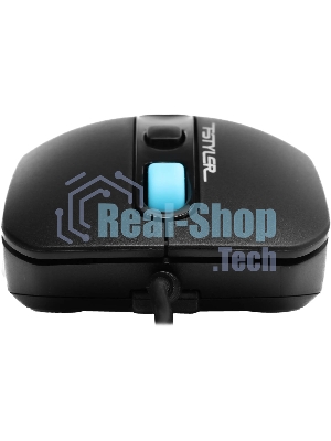 Мышь проводная A4Tech Fstyler FM10 черный/синий, 1600 dpi, USB, кнопки - 4