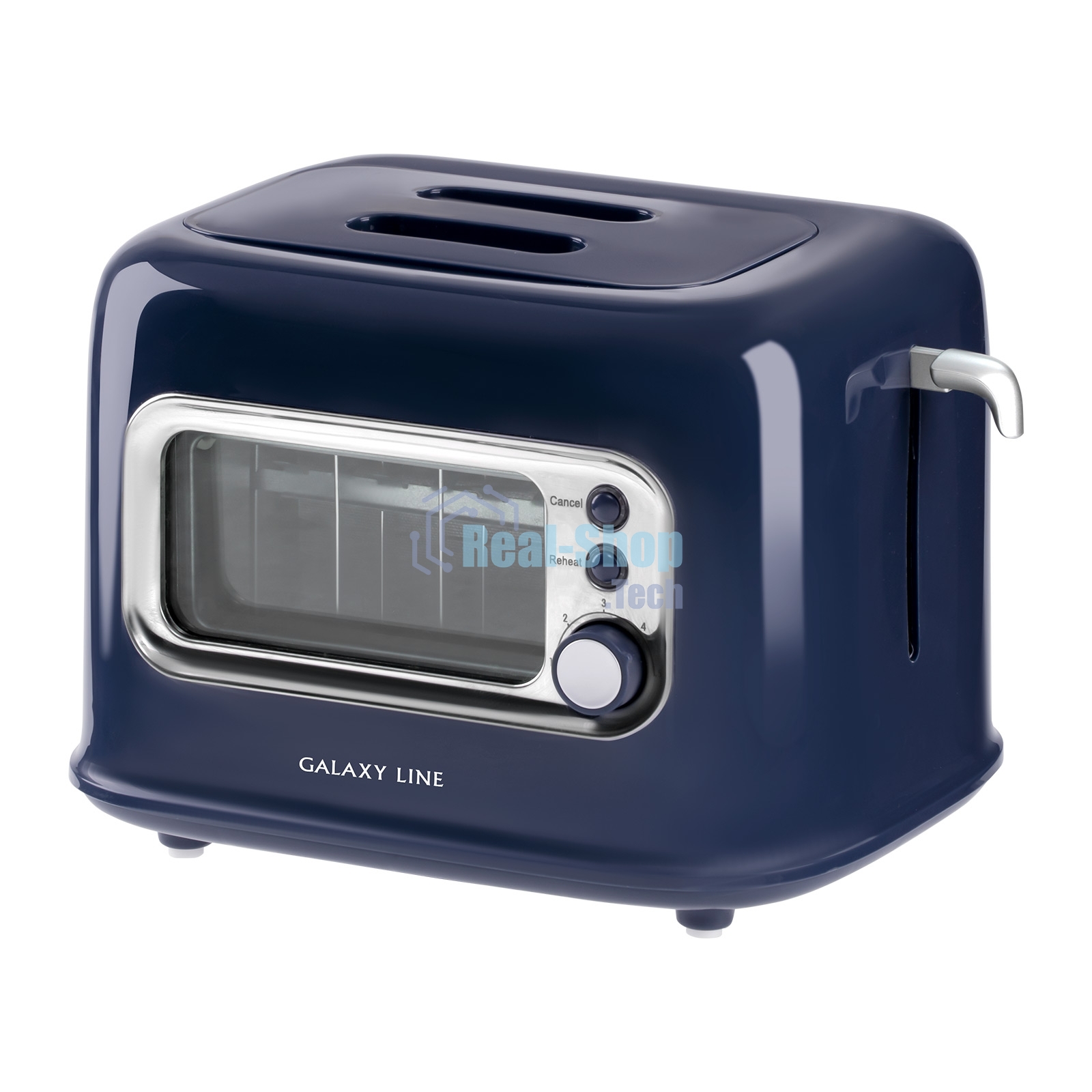 Тостер Galaxy Line GL 2913, синий, пластик, 900 Вт