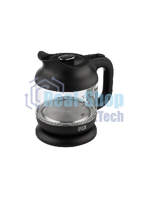 Чайник электрический HOMESTAR HS-1056 1,2 л, 1630 Вт, стекло/пластик, черный