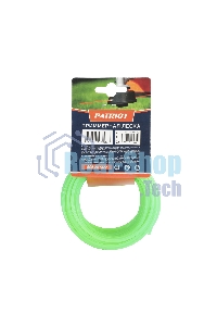 Леска PATRIOT D 2,4 мм L 12 м (звезда, зеленая) 240-12-3, картонный подвес