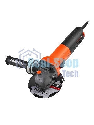 Угловая шлифовальная машина (УШМ) PATRIOT AG 115, тонкий корпус, пылезащищенная. 850Вт, Диск 115 мм