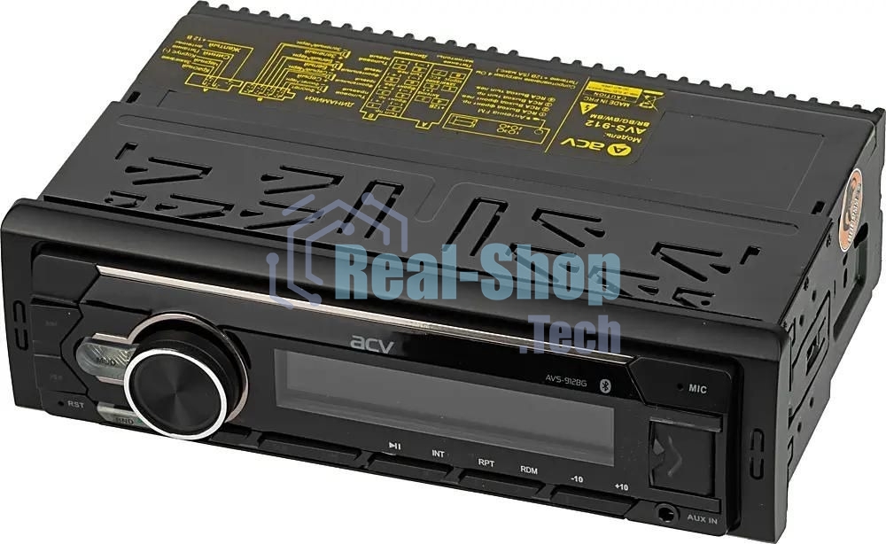 Автомагнитола ACV AVS-912BG, 1 DIN, Bluetooth, USB Type-A, AUX
