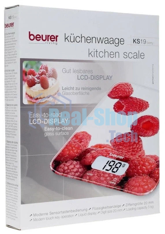 Весы кухонные Beurer KS19 berry макс.вес:5кг рисунок