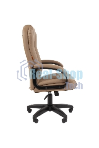 Кресло офисное Chairman 600 LT экопремиум бежевый чер.пласт