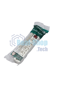 Сетевой фильтр Гарнизон ECL-5-W-1.4, 5 р, 10А, 1.4 м, ур.защиты 4, белый, пакет