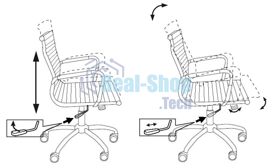Кресло руководителя Бюрократ CH-883-LOW/BLACK черный, низкая спинка, искусственная кожа, крестовина хром