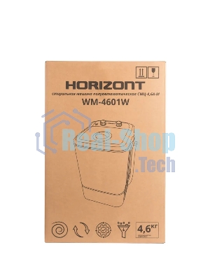 Стиральная машина Horizont WM-4601W черная, загрузка вертикальная 4.6кг, класс: A