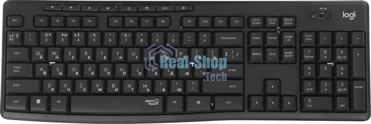 Комплект клавиатура+мышь Logitech MK295 беспроводной, USB, чёрный