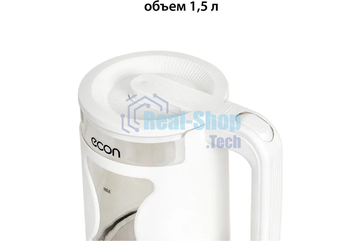 Чайник электрический ECON ECO-1505KE, мощность 1500 ватт, объем 1,5 литра, неоновая точечная подсветка