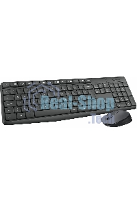 Комплект клавиатура + мышь Logitech MK235 клав:черный мышь:черный USB беспроводная