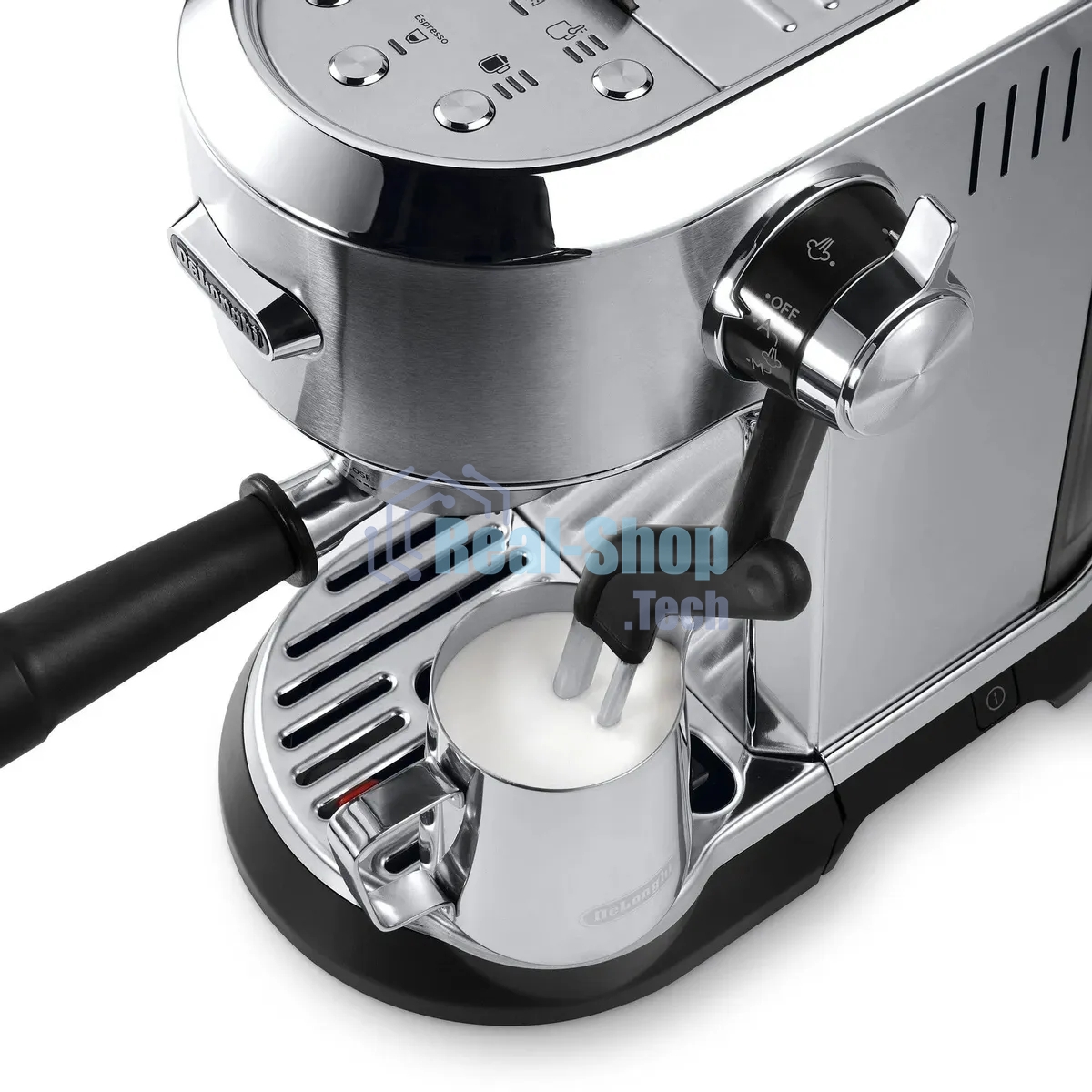Кофеварка рожковая DeLonghi EC950.M (0132106249) серебристый, исп. кофе - молотый/чалды, 1.6 л, 1450 Вт, 15 бар