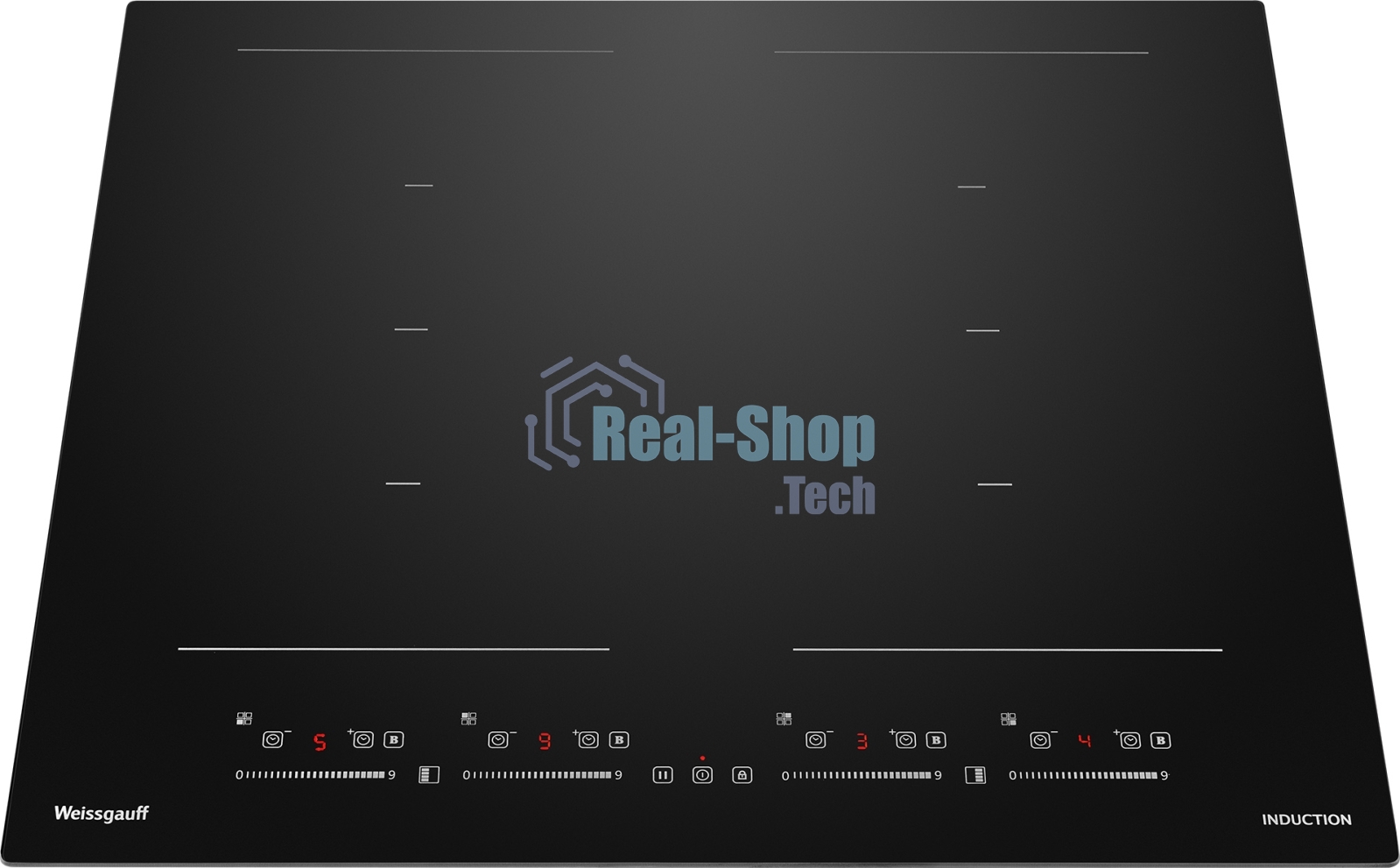 Индукционная варочная панель Weissgauff HI 649 Dual Flex независимая, черный