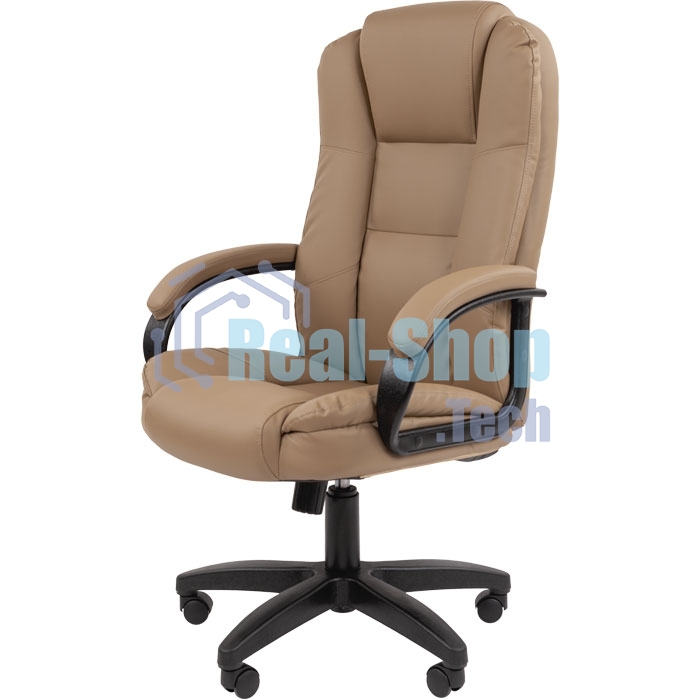 Кресло офисное Chairman 600 LT экопремиум бежевый чер.пласт