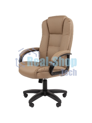 Кресло Chairman 600 LT бежевый, экокожа, 120 кг