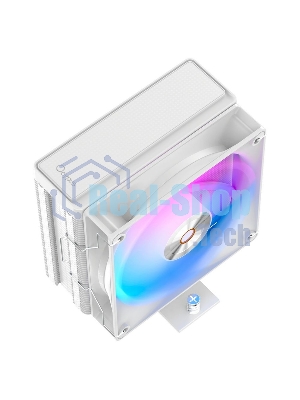 Кулер для процессора Cooler Ocypus Delta A40 WH ARGb белый 120мм алюминий+медь 2000rpm 29db 4-pin 220W 156мм