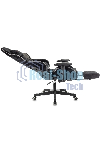 Кресло игровое Zombie Drift/F черный/серый, крестов. пластик, подст. для ног