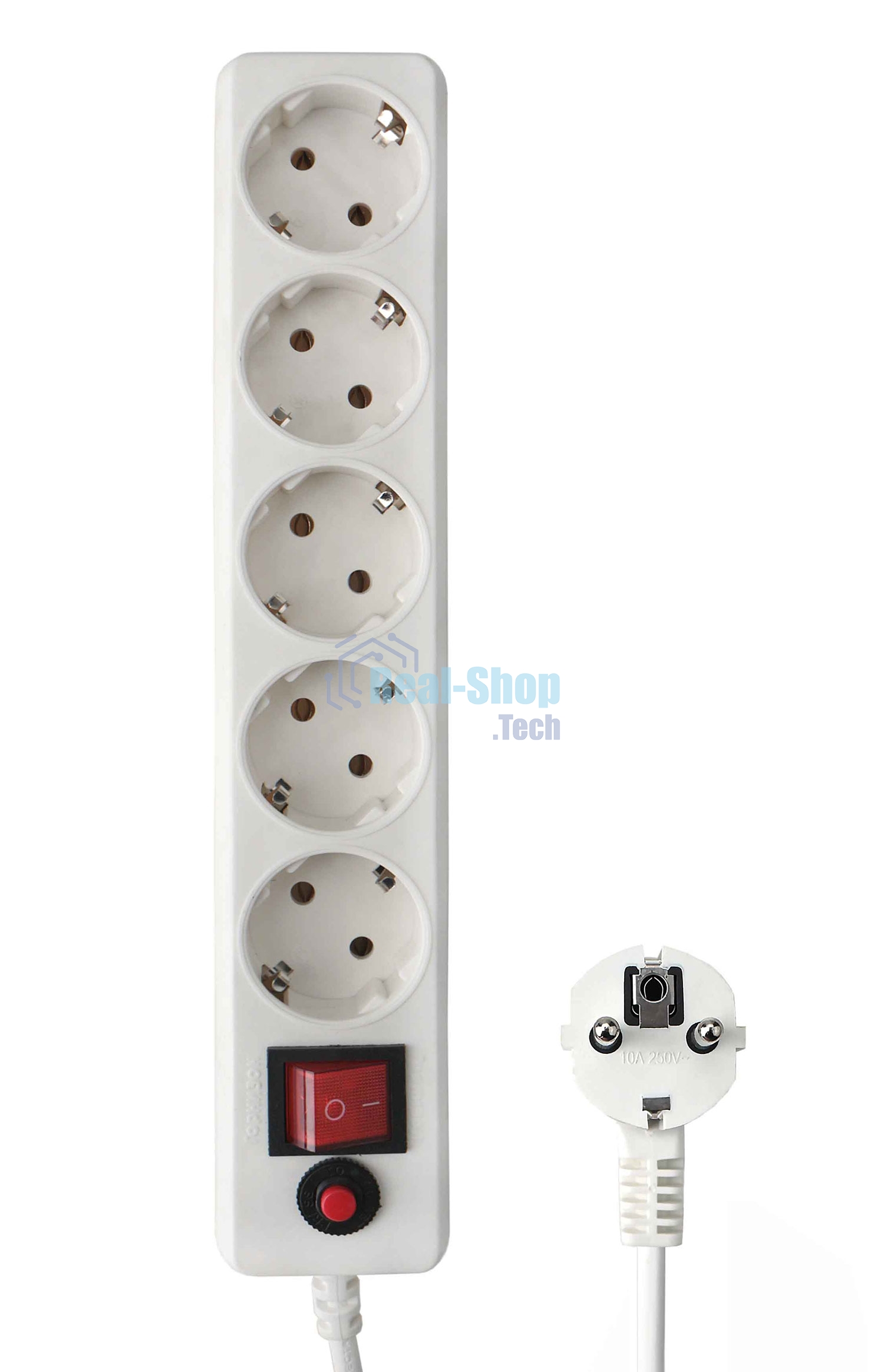 Сетевой фильтр Гарнизон EHLW-2 5р 10А 3 м белый