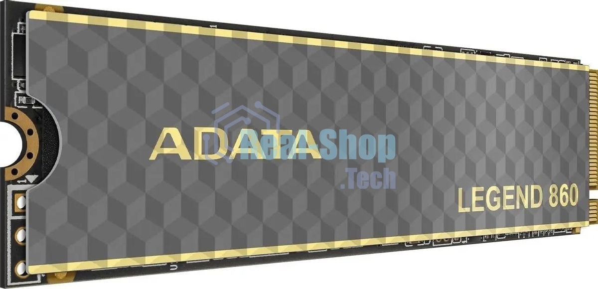Накопитель SSD ADATA LEGEND 860, 1Tb, PCIe 4.0 x4, 2280, NVMe, R/W 6000/4000, с радиатором