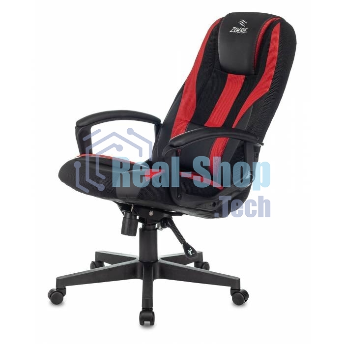 Кресло игровое Zombie 9 черный/красный, искусст.кожа/ткань, крестовина пластик