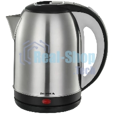 Чайник электрический SUPRA KES-1824 1.8 л, 1500 Вт, серебристый/черный (корпус: нержавеющая сталь)
