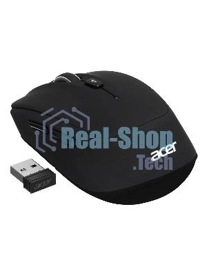 Мышь беспроводная Acer OMR050 черный, 1600 dpi, радиоканал, Bluetooth, USB, кнопки - 6