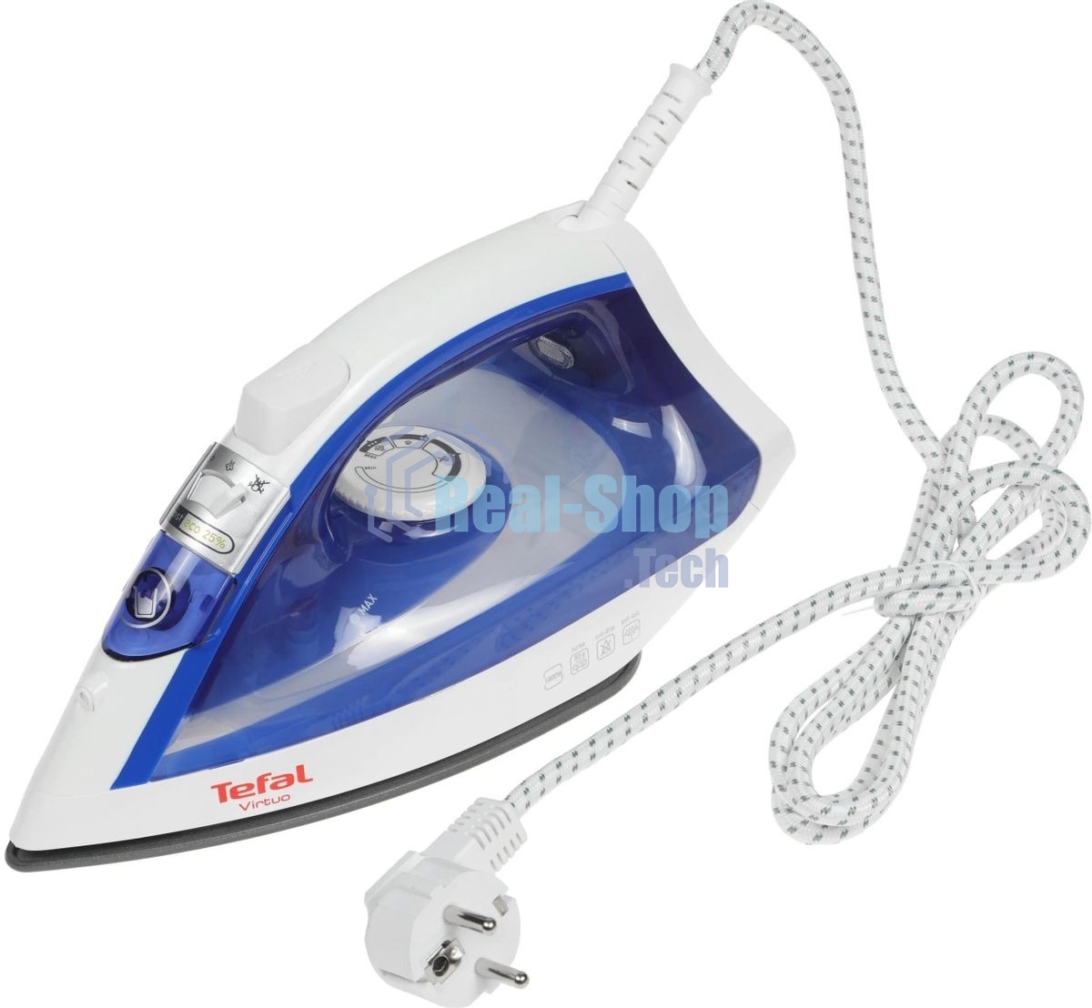 Утюг Tefal FV1711E0 синий/белый, 1800 Вт, 20 г/мин, 80 г/мин, 200 мл