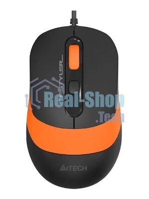 Комплект клавиатура+мышь A4Tech FStyler F1010 проводной, USB, 1600 DPI, чёрный/оранжевый