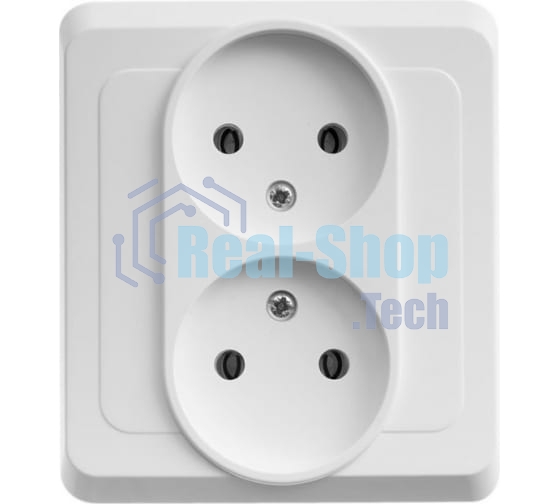 Розетка 2-м СП Этюд 16А IP20 без заземл. бел. SchE PC16-005B
