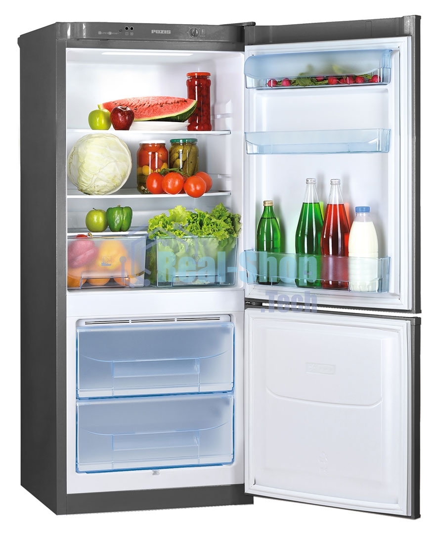 Холодильник Pozis RK-101 графитовый двухкамерный 156/57 л морозилка снизу