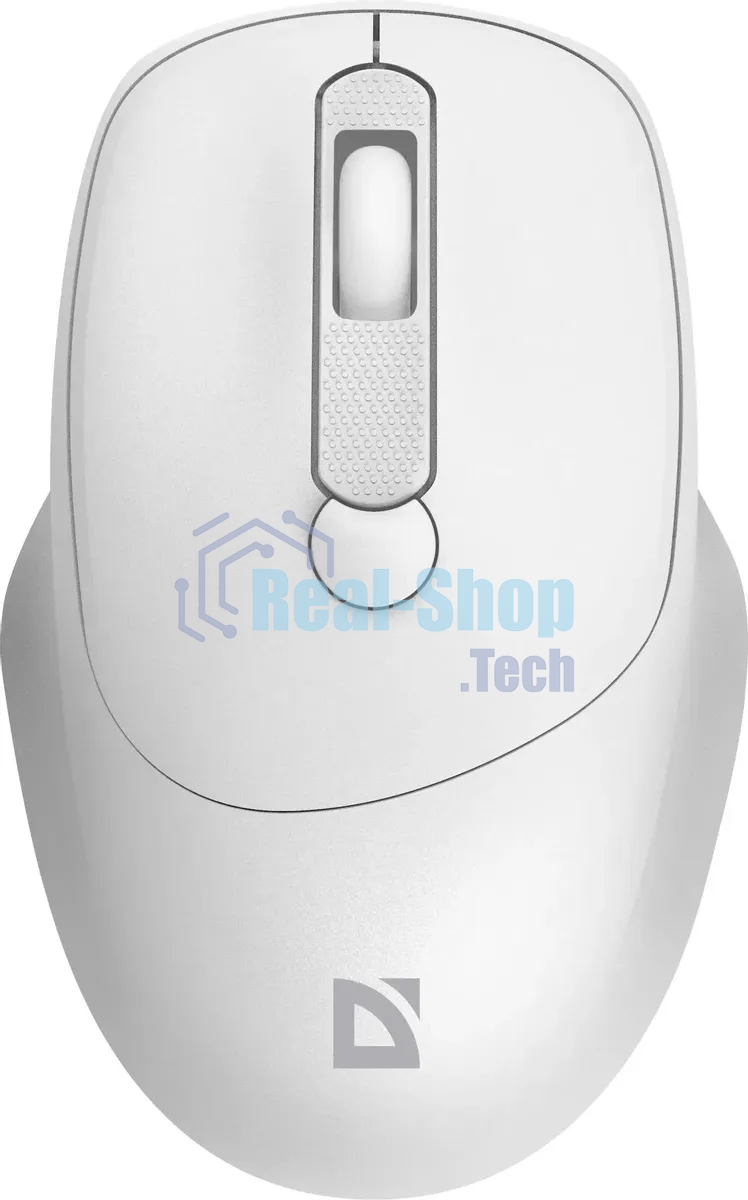 Мышь беспроводная Defender Feam MM-296 белый, 1600 dpi, радиоканал, USB, кнопки - 4