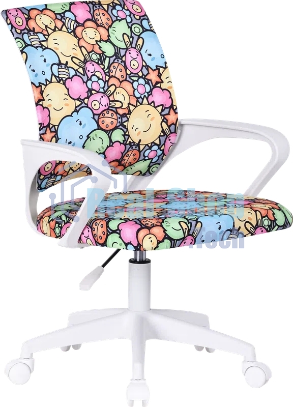 Кресло компьютерное детское Defender Fiesta солнце&цветы, ткань, класс 1