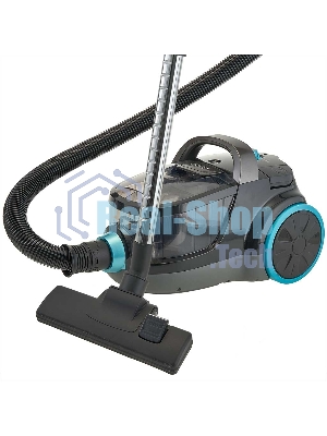 Пылесос DELTA LUX DL-0836 черный с бирюзовым