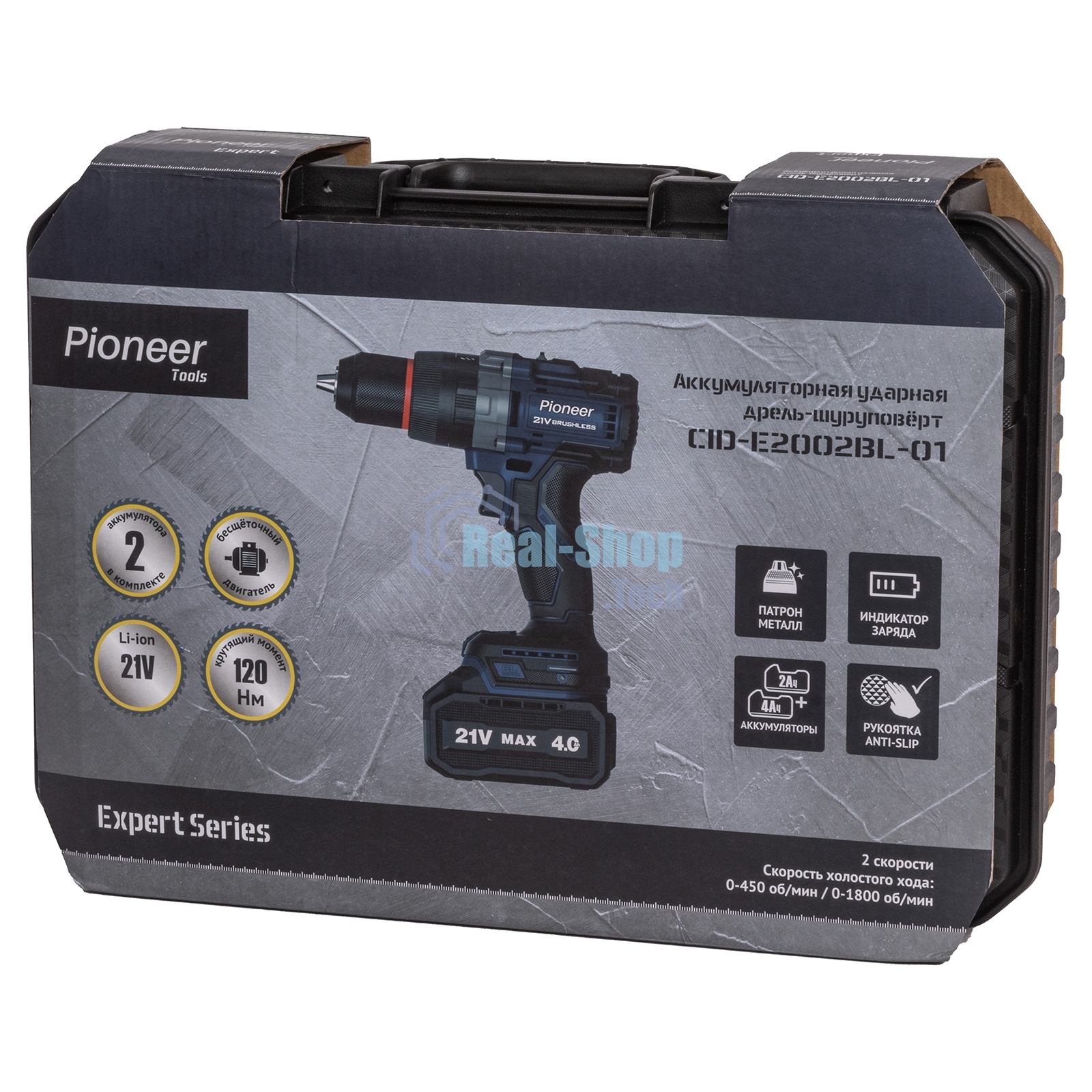 Дрель-шуруповерт аккумуляторная Pioneer CID-E2002BL-01