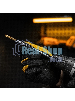 Сверло спиральное по металлу Denzel 6,5 х 148 мм, Р6М5, Golden Tip, удлиненное