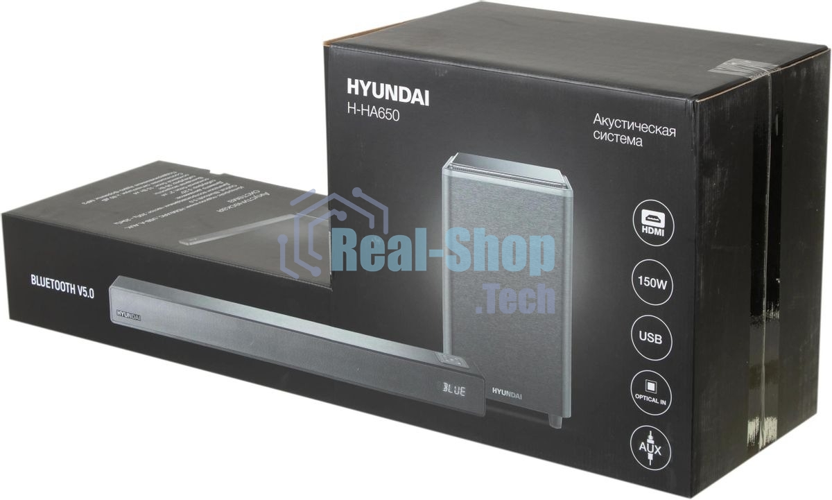 Микросистема Hyundai H-HA650 черный 150Вт FM USB BT SD/MMC/MS